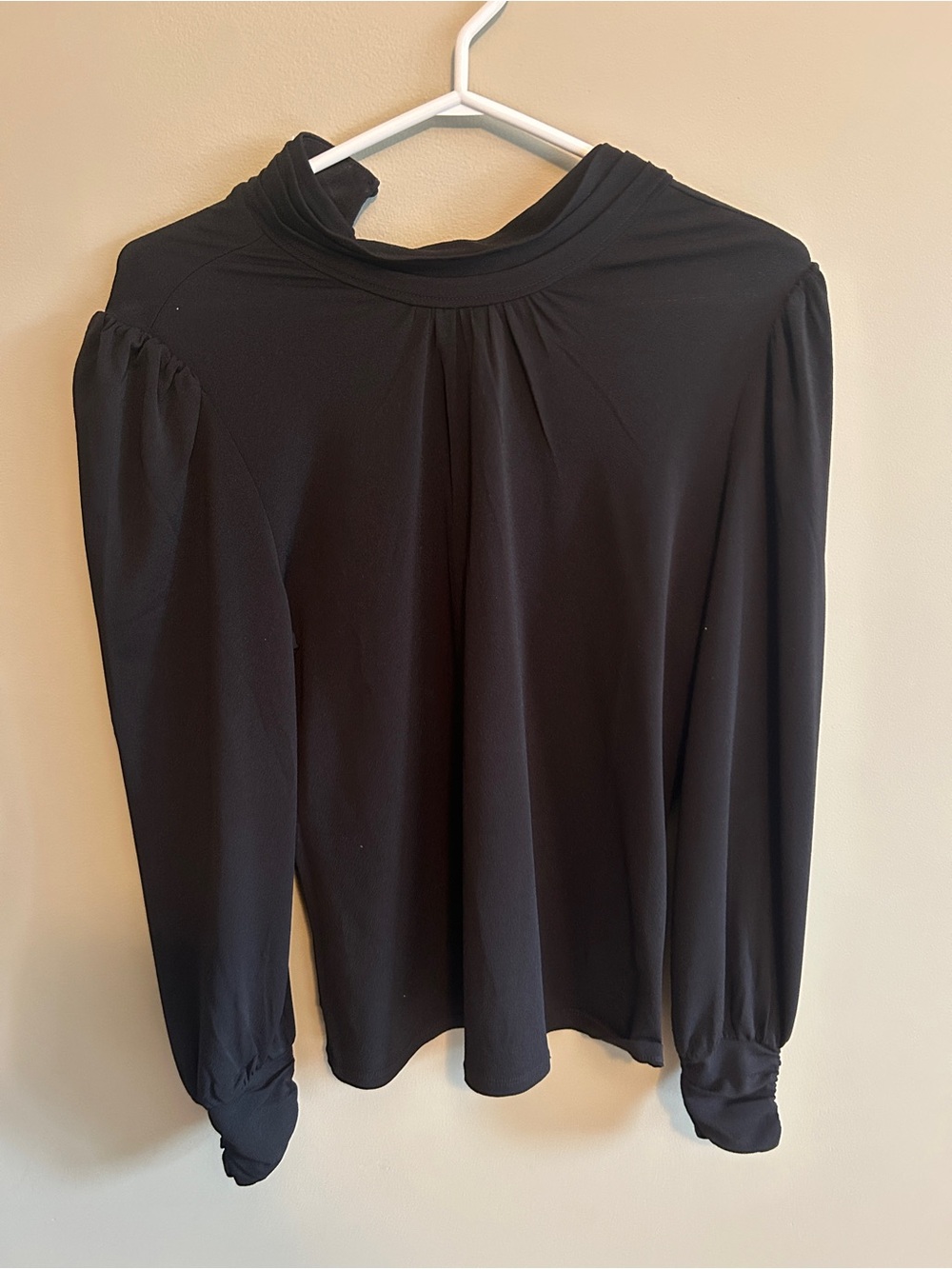 RW&CO. Black Long Sleeve Mock Neck Top